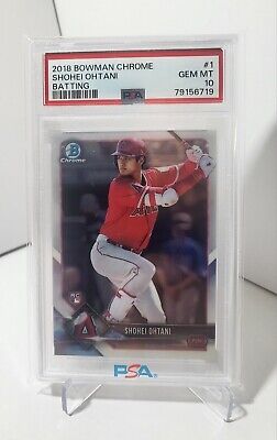 2018 Bowman Chrome Shohei Ohtani #1 Rookie Card Gem Mint PSA 2018 Bowman Chrome Shohei Ohtani #1 Rookie Card Gem Mint PSA