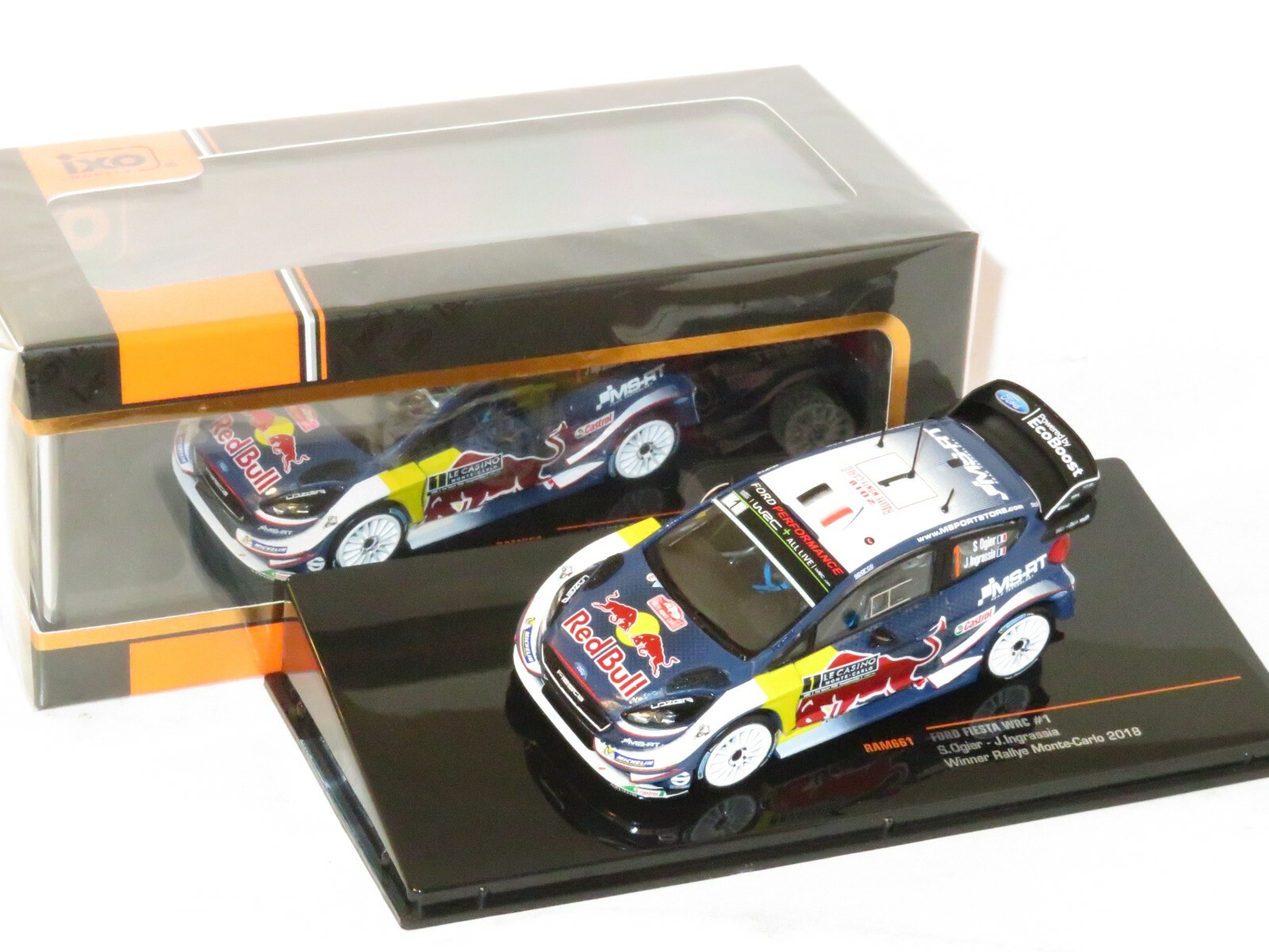 1/43 Ford Fiesta WRC  Red Bull MS-RT  Winner Monte Carlo Rally 2018 #1 S.Ogier