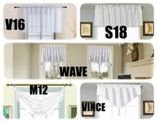 Closet Out 1PC Valance Kitchen Curtain Different Style Color And Size Home Decor