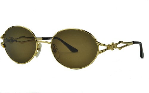 Club LA 8507 Metal Oval Fancy Ornate Large Gold Silver Sunglasses 90s Italy NOS - Picture 3 of 9