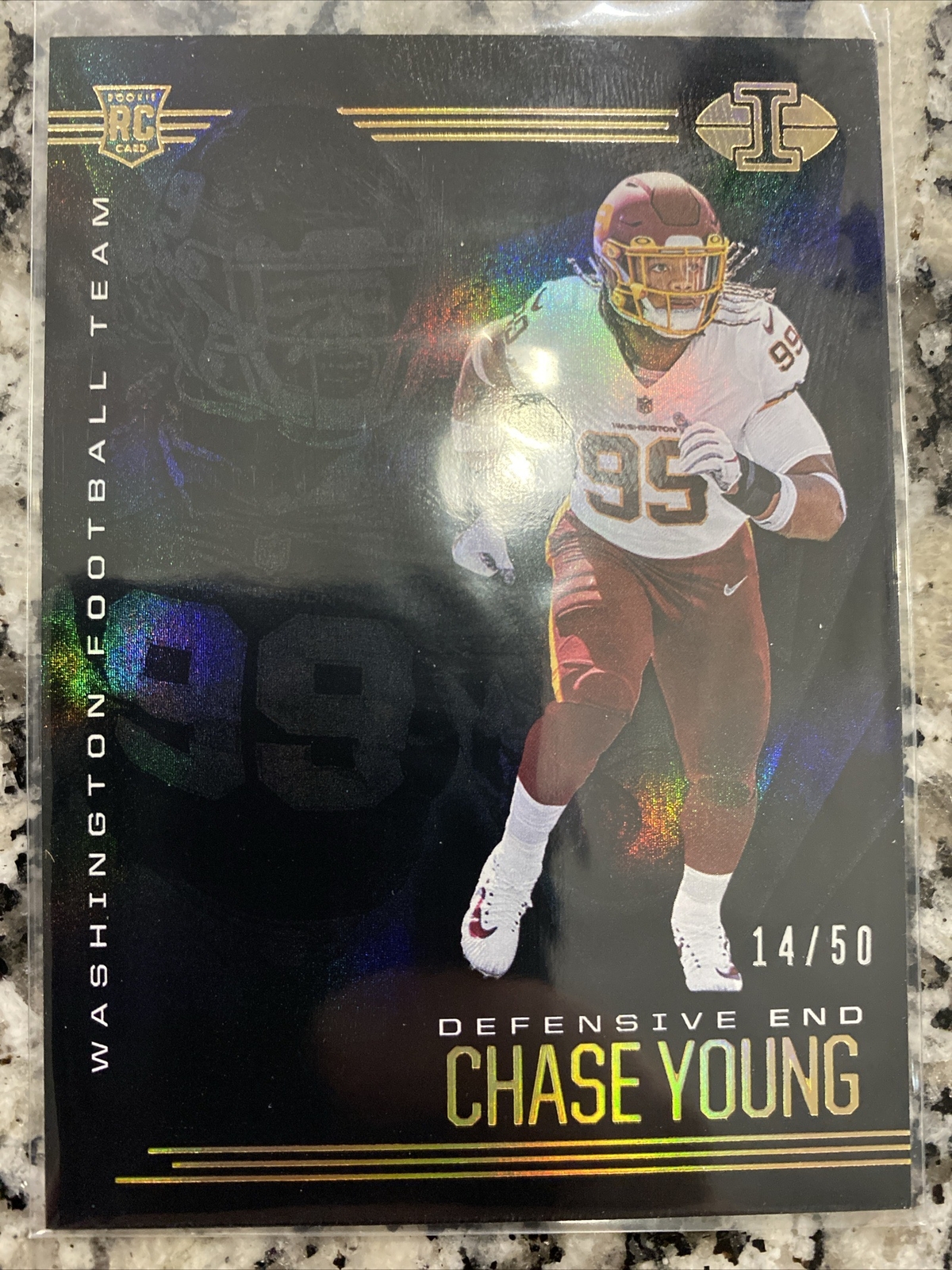 2020 Illusions Chase Young /50 BLACK FOIL TROPHY COLLECTION SP Rookie Card #25🔥