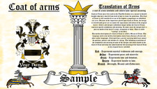 Caitley-Kyghtly COAT OF ARMS HERALDRY BLAZONRY PRINT