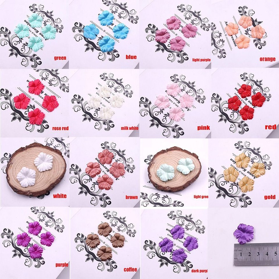 Silk Leaf Fivepetal Flower Roses Petal Scrapbook Accessory Artificial