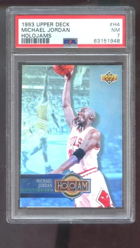 1993-94 Upper Deck Holojam #H4 Michael Jordan PSA 7 Graded Card 93-94 Holojams