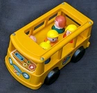 Vintage Fisher Price Little People 1978 Yellow School Bus 929, 5 Figures Lot D37