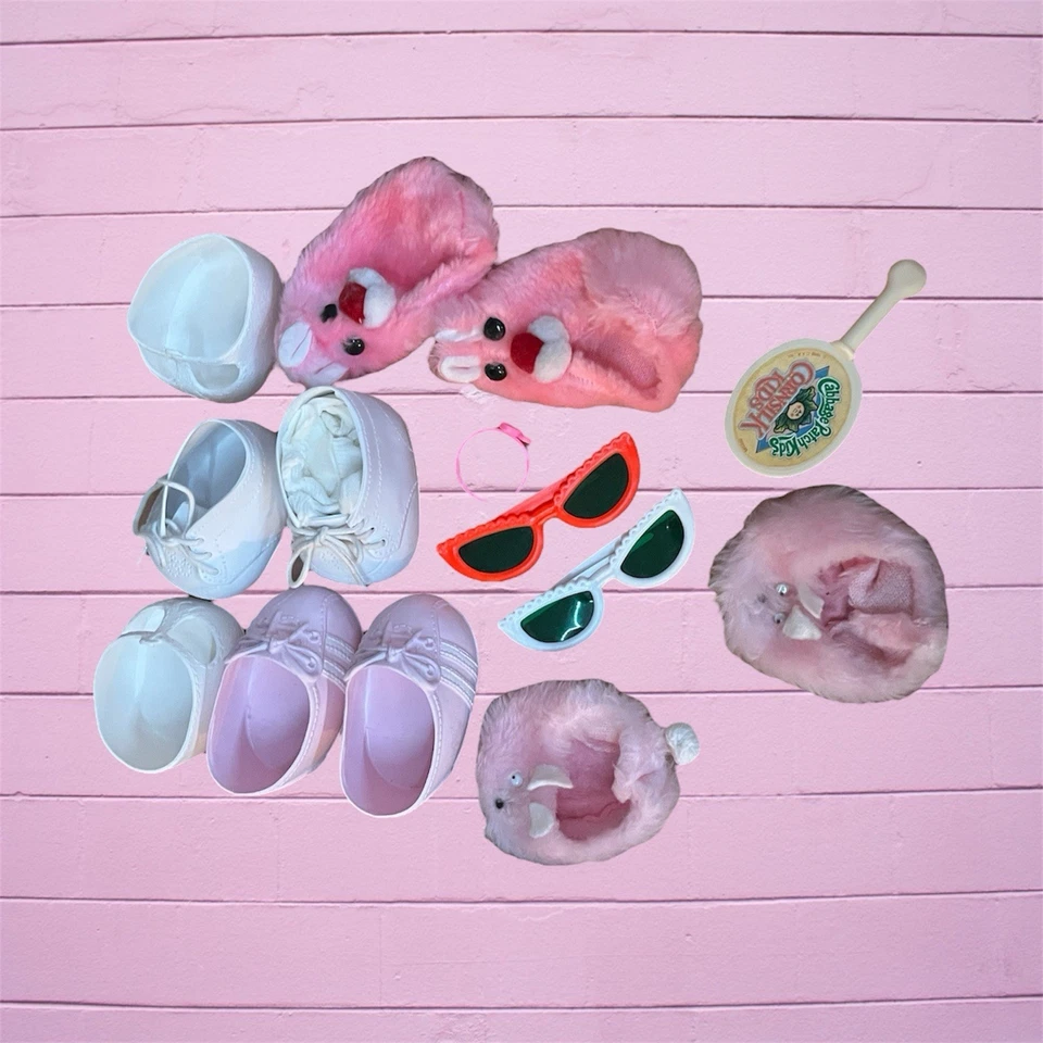 Lote de bolsas de pañales accesorios zapatos ropa niños repollo parche vintage paquete Foto 2 de 4