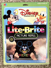 Vintage 1980s Lite Brite Disney Characters Picture Refill - NEW Sealed