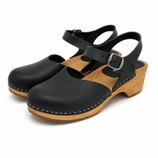 MIA Sofia Swedish Wooden Clogs WOMENS EU SZ 3...