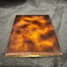 Vintage Colibri Cigarette Case Faux Tortoiseshell & Gold Tone Trim Mid Century