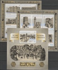 Azerbaijan All 3 S/S Old Fortified City of Baku 2010 MNH-27,50 Euro