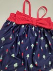 Target Ice Cream Cone Print One-Piece Baby Swimsuit, Navy w/ Red Bow, Size 6-9M — photo 2