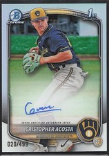 2025 Bowman Chrome #CPA-CAC Cristopher Acosta Prospect Auto Refractor #/499 BZ18