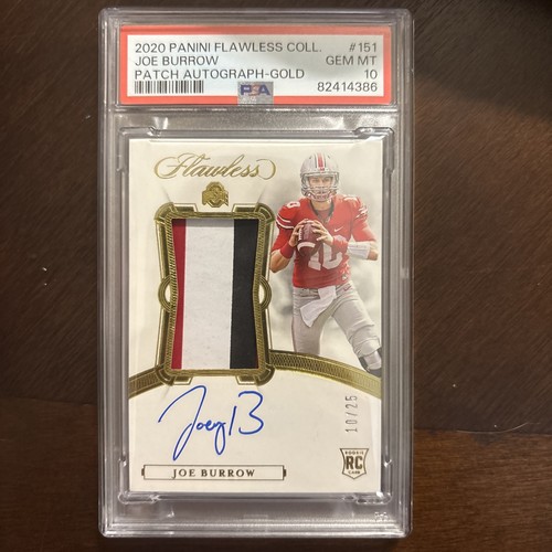 2020 Panini Flawles Collegiate Patch auto Gold 10/25 *** POP 1****