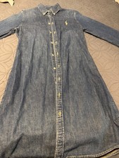 *NEW WITH TAGS* Long Sleeve Ralph Lauren Size Medium Button Down Denim Dress
