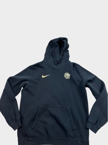 Black Nike CU Colorado Buffaloes Hooded Sweatshirt Hoodie Men's M Medium