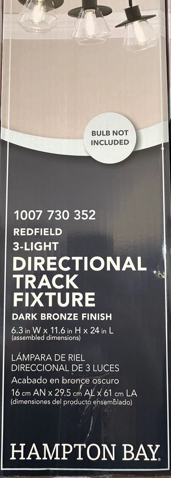 Kit de iluminação de pista Hampton Bay 3 luzes bronze escuro/preto LED 1007 730 352 - Imagem 2 de 2