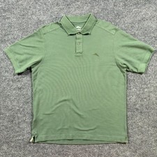 Tommy Bahama Mens Polo Shirt Size M Green 100 Cotton Casual Short Sleeve
