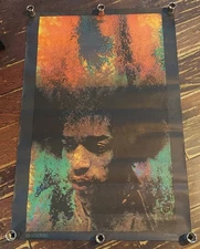 Rare 1969 Jimi Hendrix Experience Poster 24x36 The Visual Thing NY Vintage