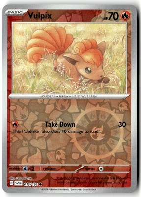 Vulpix 016/191 Common SV08: Surging Sparks Pokemon Reverse Holofoil Near Mint