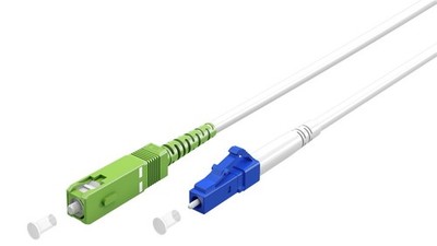Goobay 59609 Glasfaserkabel (FTTH), Singlemode (OS2) White, weiß (Simplex), 2 m
