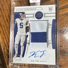 Panini 2022 National Treasures Rookie Patch Auto Kayvon Thibodeaux /99 Giants