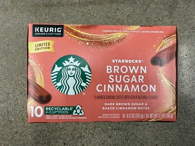 Starbucks Brown Sugar Cinnamon 10 K-Cup Coffee Pods Exp 06-2026