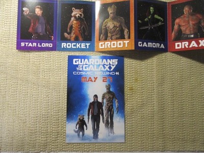 EPCOT Guardians of the Galaxy Cosmic Rewind Team Exclusive Cards and Promo Card