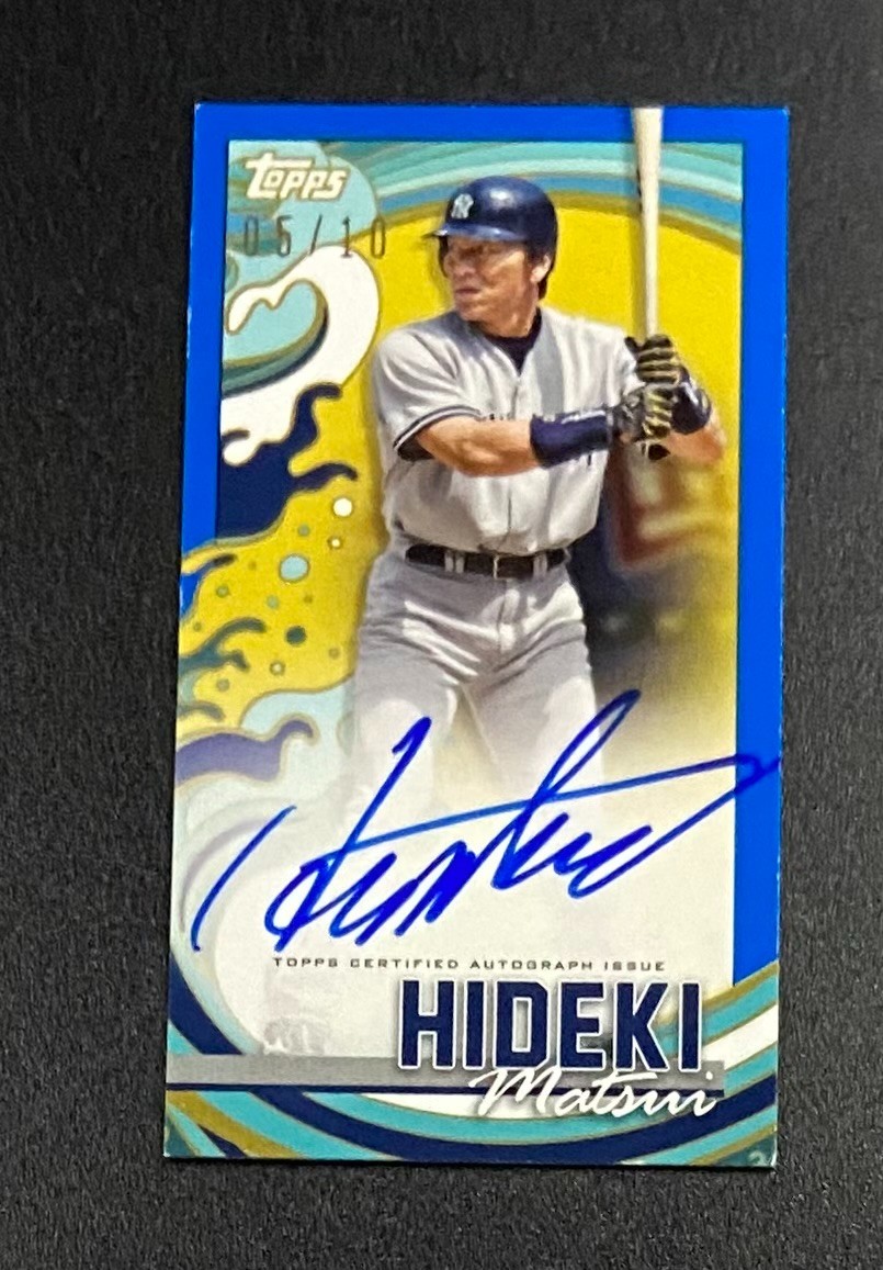 Hideki Matsui #TRA-HM Baseball Cards 2022 Topps Rip Autographs trading card — raw and PSA graded price guide