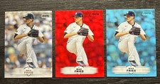 2025 Topps Stadium Club Max Fried Red & Light Blue Foil & Base #121
