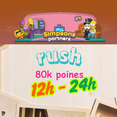 #ad SIMPSONS PARTNERS MONO POLY GO EVENT Rush 24Hours $2.19