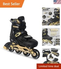 Kids Adjustable Inline Skates w/Light-Up Wheels Large 4-7 US 