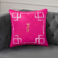 Decorative Accent Throw-Pillows, 20"x20", Lattice Hot Pink