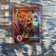 2021 AUSTIN REAVES PANINI PRIZM DRAFT PICKS RED PRIZM RC #49 053/299 LAKERS OU