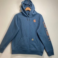 Carhartt Kids Blue Relaxed Fit Pullover Hoodie Sweatshirt TS0288-W Large 12-14