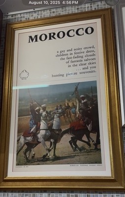 MOROCCO Framed Travel Art Print on Paper, Portrait, Horse Equestrian
