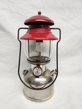 Vintage 1951 Coleman Model 200 Single Mantle Nickel Base Red Hat Lantern WORKING