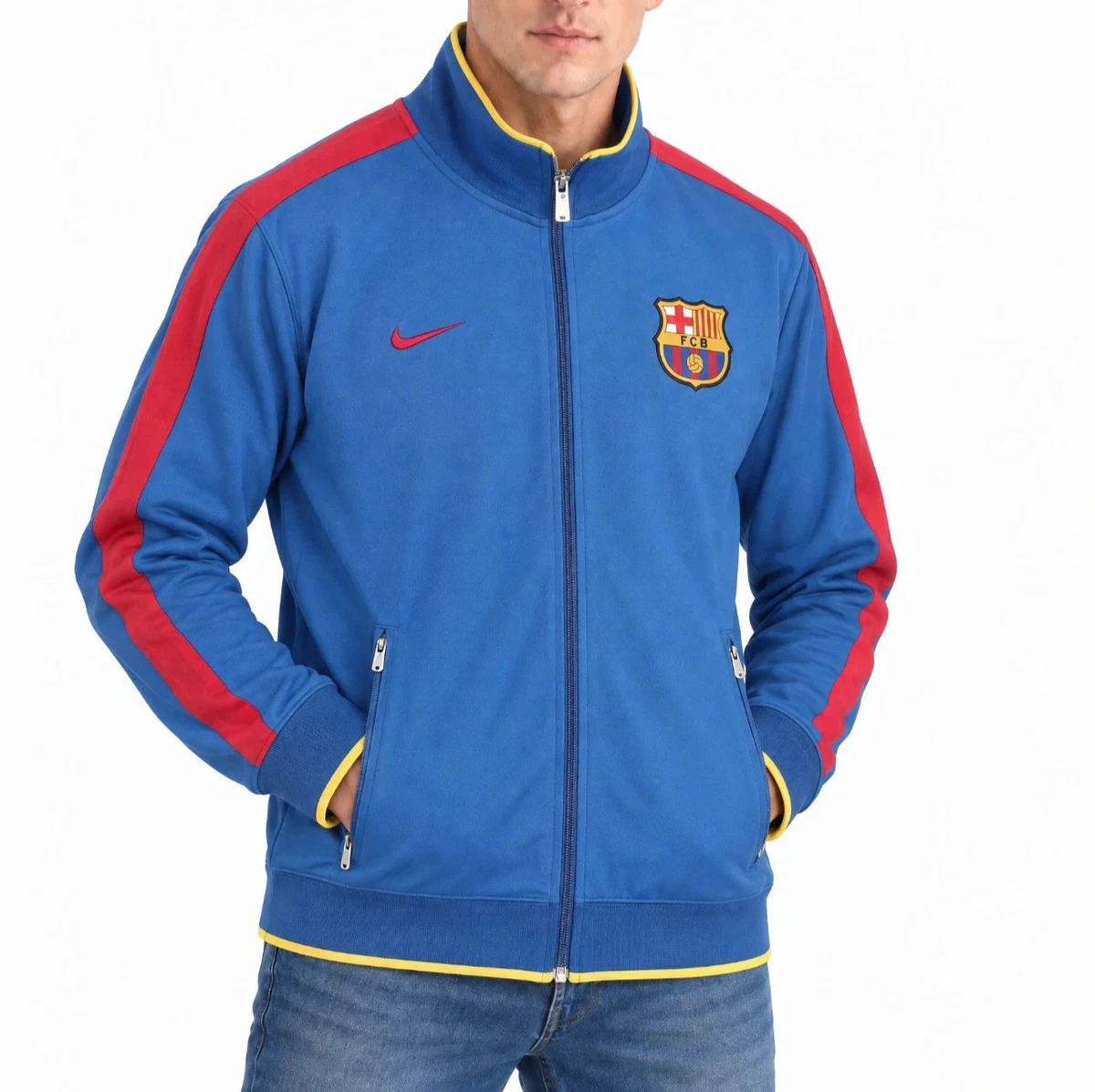 NIKE FCB Barcelona Fußball Trainingsanzug Oberteil Jacke Herren Größe L