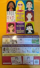 Melissa Doug 2 pack of Reusable Stickers Books Faces House scenes NEW SEALED
