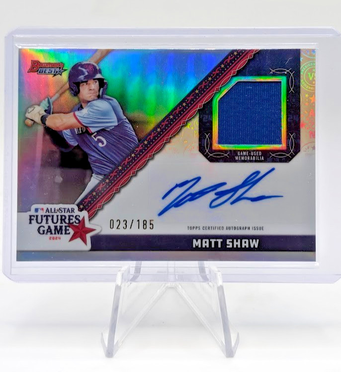 2024 Bowman's Best - Matt Shaw Refractor Relic Auto #FGRA-MS 023/185