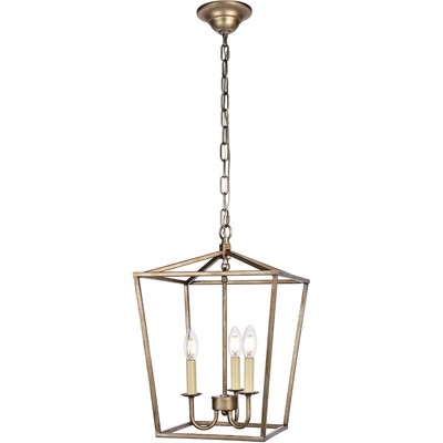 Living District LD6008D12S Maddox Pendant Vintage Sliver