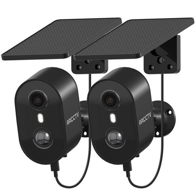ARCCTV Security Camera System Solar Battery Powered Wireless WiFi Outdoor Home