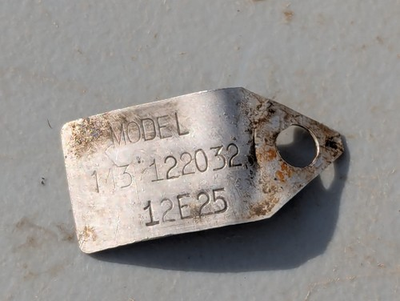 #ad #ad Vintage Tecumseh Craftsman Engine Model Tag 143122032 $4.99