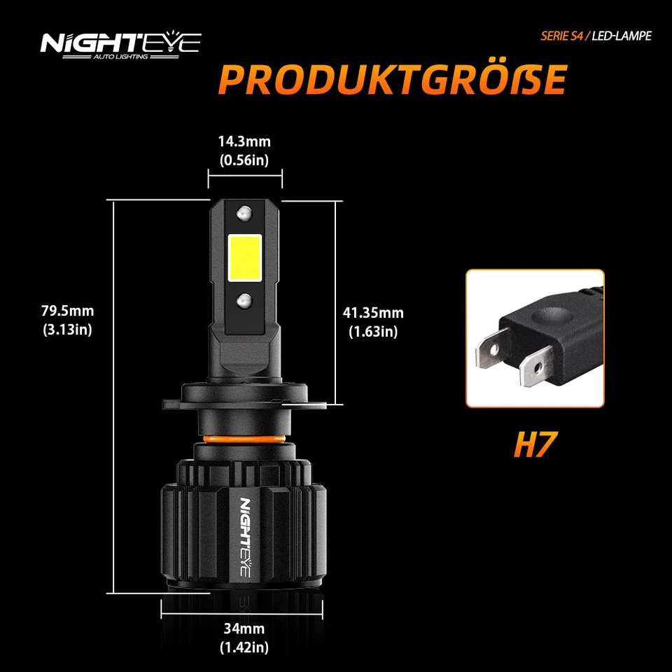 2X H7 Mit Zulassung LED Scheinwerfer 15000LM 6500K Halogen Canbus fehlerfrei DRL - Bild 3 von 4