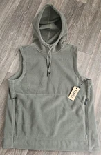 NoBull Hoodie Sweatshirt Mens L Army Green Sleeveless Crossfit Gym Casual NWT 