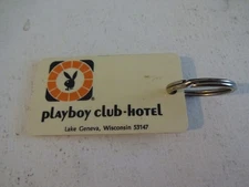 VINTAGE 60'S PLAYBOY CLUB HOTEL LAKE GENEVA WISCONSIN ROOM KEY TAG ONLY-NO KEY