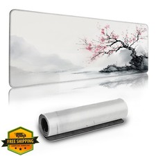 Anime Gaming Mouse Pad Large Extended White Cherry Blossom