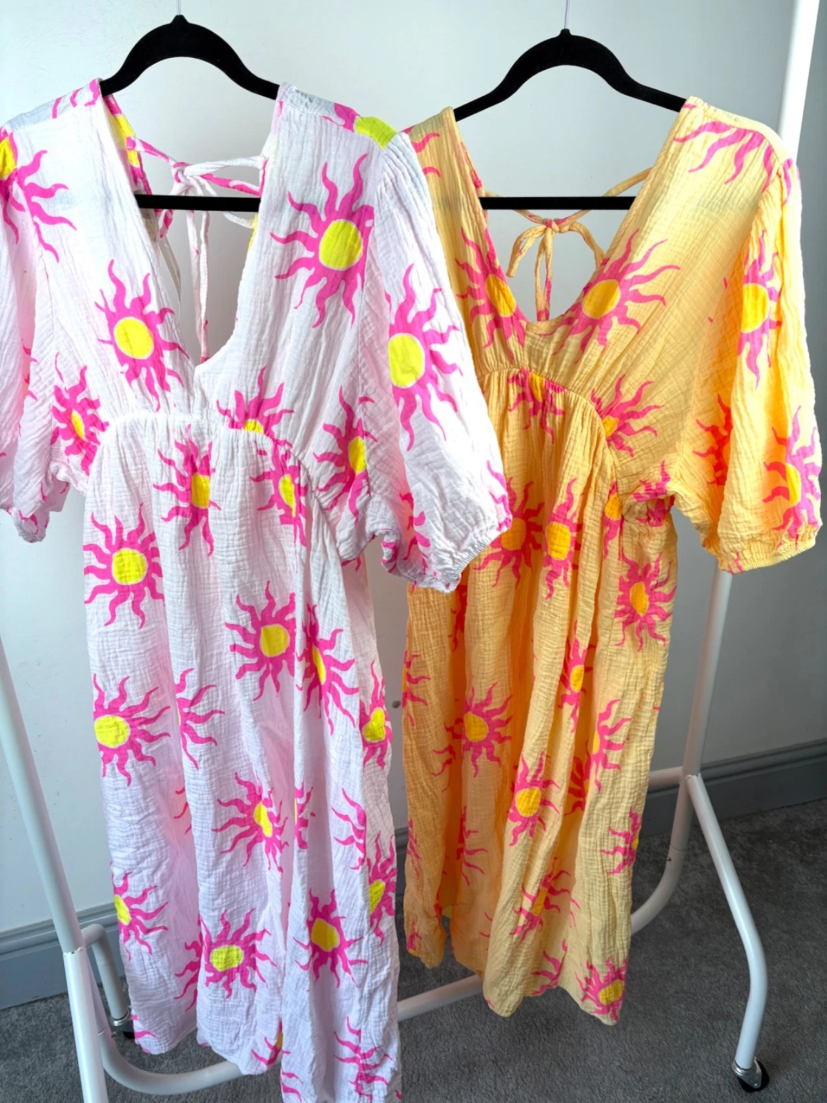 2 Ladies cheesecloth cotton summer dresses - one size
Opens in a new window or tab