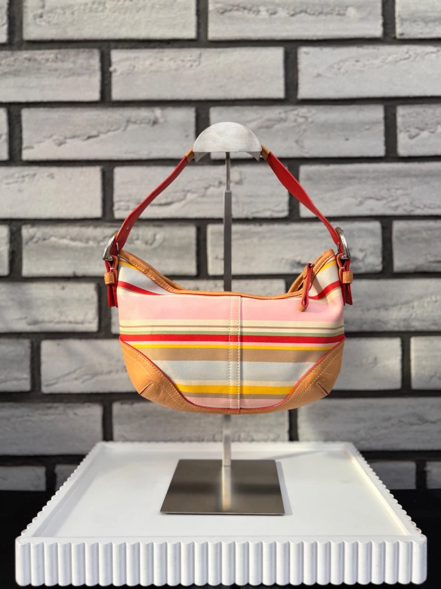 バッグ COACH Signature Striped Accessory Pouch Coach Exterior Striped Bags & Handbags for Women for sale | eBay