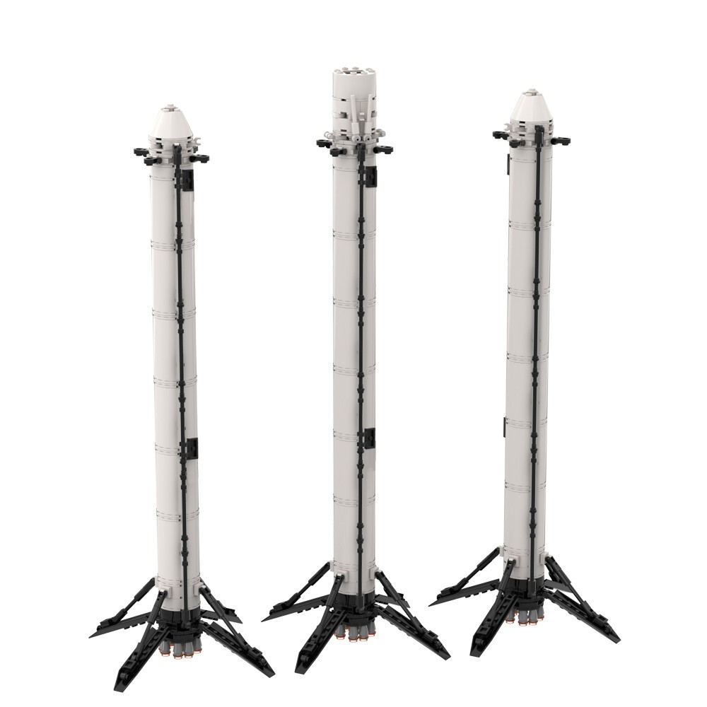 Lifting Body Reusable Rockets Heavy Lift Reusable Rocket 1:110 Scale Model 664PCS Spacecraft Building ...
