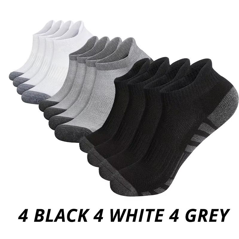 Lot 6-12 Pairs Mens Solid Sports Athletic Work Plain Crew So